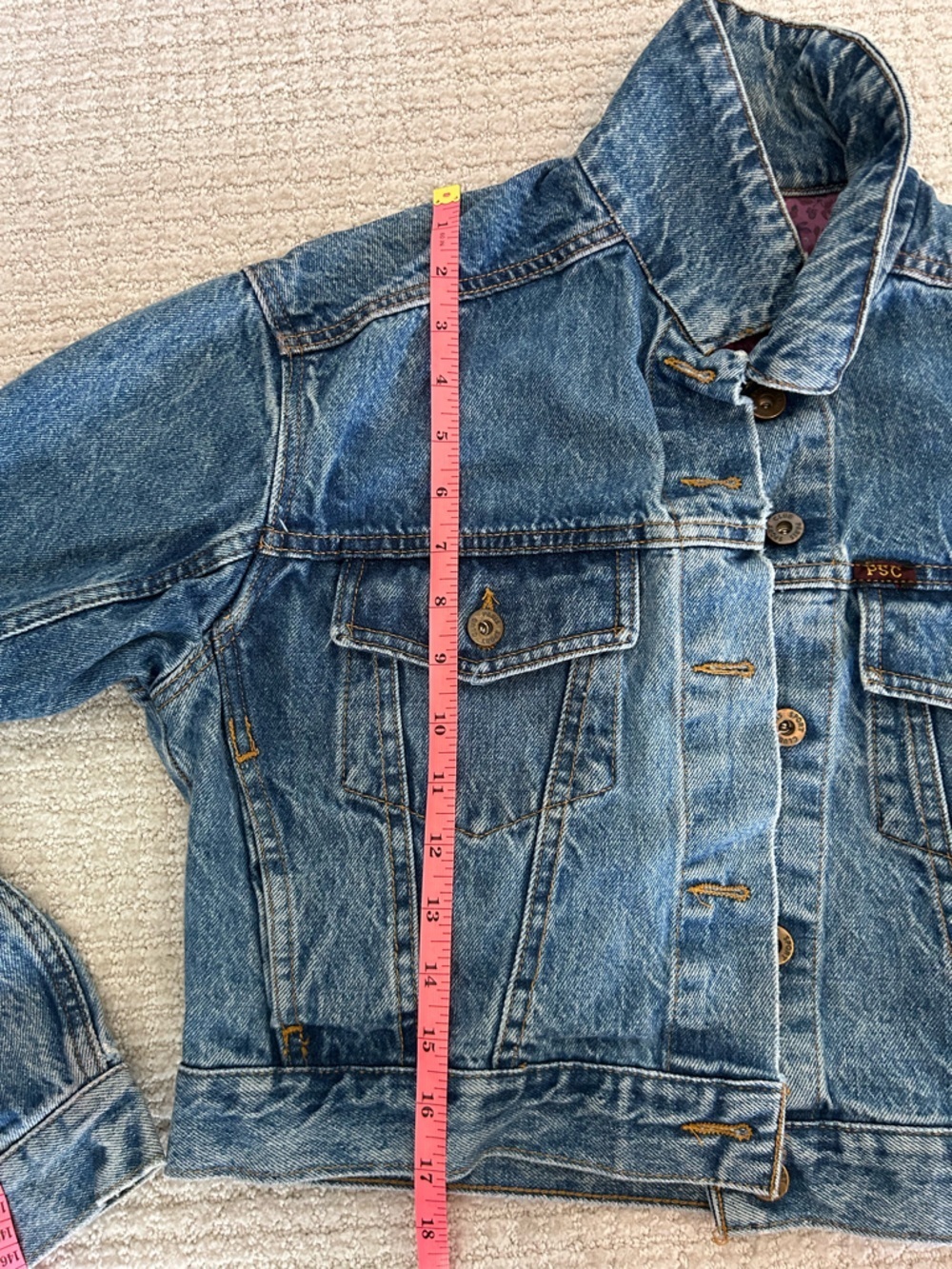Vintage Paris Sports Club Denim Jacket Cropped 90s Women’s Size Small - Picture 10 of 10